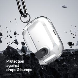 AirPods Case with Keychain -Grey