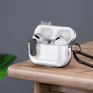 AirPods Case with Keychain -Grey
