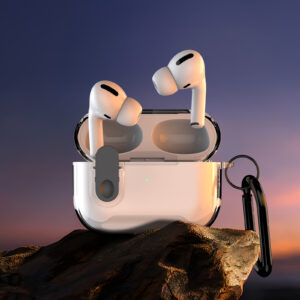 AirPods Case with Keychain -Grey
