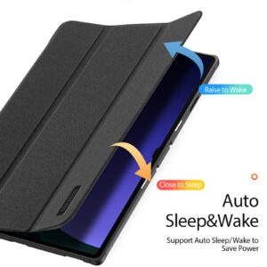 Magnetic Smart Folio Case for Samsung Galaxy Tab with S Pen Holder(Black)